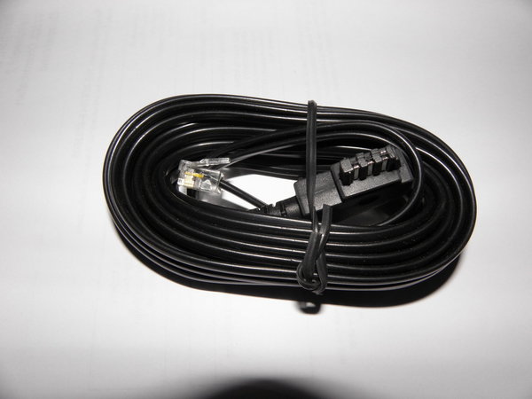 Vivanco 4-adriges Telefonanschlusskabel 6 m (TAE-F Stecker - RJ 11 Stecker) schwarz